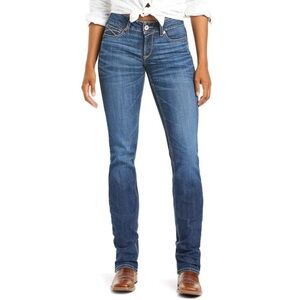 New Ariat Women’s R.E.A.L. Mid Rise Myla Stackable Straight Leg Jeans 27”x35”